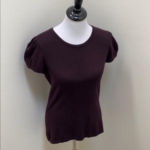 Maroon Banana Republic Silk/Cotton/Cash Sweater